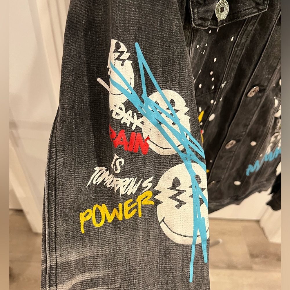 Mens Rebel (R3bel) Jean Jacket Size Large - Picture 5 of 11